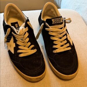 Golden Goose Black and White Star Sneakers